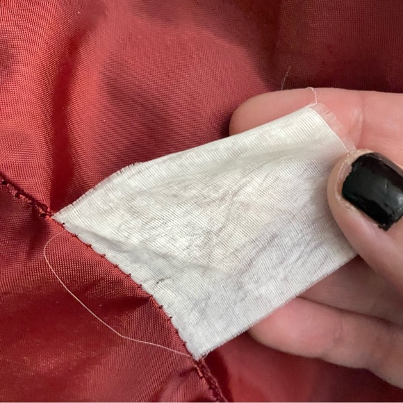 Vintage Red Full Zip Jacket With Removable Hood Size M Mid Length - Picture 4 of 8